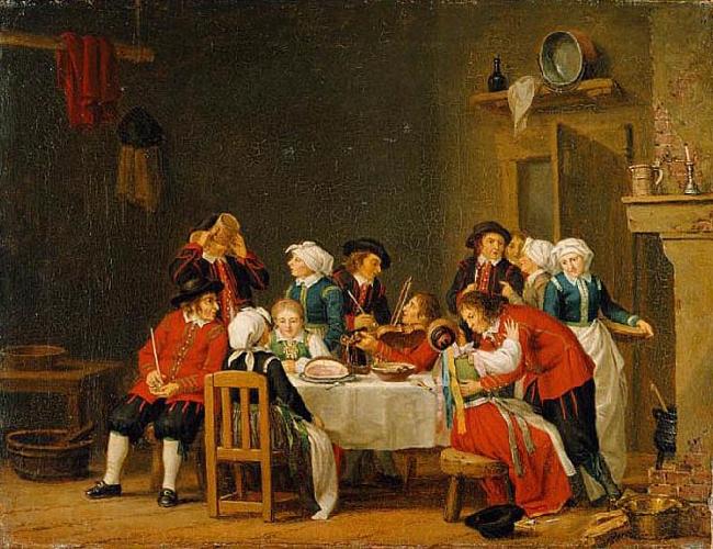 Pehr Hillestrom Convivial Scene in a Peasant Cottage China oil painting art
